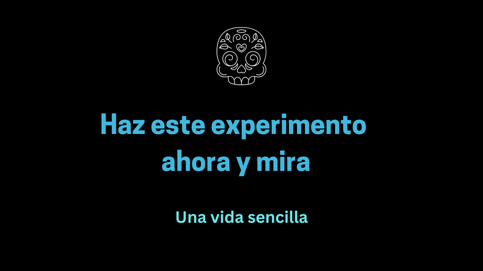 Haz este experimento ahora y mira